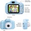Children's Camera Blue 1300w + 32g Memory Card + Card Reader Carousel 4