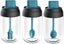 Convenient Kitchen Storage: Set Of 3 Transparent Glass Spice Jars With Sealed Carousel 3