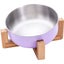 Pet Feeder Feeding Bowl Stainless Steel Bamboo Rise Food Bowl Carousel 1