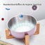 Pet Feeder Feeding Bowl Stainless Steel Bamboo Rise Food Bowl Carousel 4