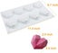 8 Pcs Diamond Heart Love Shape Silicone Cake Mold Silicone Cupcake Mold Oven S Carousel 3