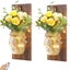 Chic Hanging Wall Decor Mason Jars Rustic Grey Mason Jar Sconces With Led Stri Carousel 1