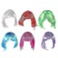 6 Pcs Dance Party Wigs Short Colorful Hairpiece Costume Props Costume Wig Cosp Carousel 2