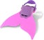 1pcs Training Swim Fins Mermaid Fins For Kids Swimmingpink Carousel 1
