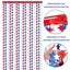 4th Of July Decorations Red White Blue 3 Pack Star Tinsel Foil Fringe Curtains Carousel 3