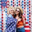 4th Of July Decorations Red White Blue 3 Pack Star Tinsel Foil Fringe Curtains Carousel 4