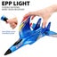 RC Plane Remote Control Glider Airplanes 2.4 GHZ 2 Channels for Men Kids Blue Carousel 7