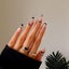 Almond Fake Nails Medium Press On Nails Glossy Stiletto Acrylic Nails Simple L Carousel 1