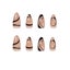 Almond Fake Nails Medium Press On Nails Glossy Stiletto Acrylic Nails Simple L Carousel 4