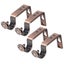 4pcs Wall-mounted Durable Aluminum Alloy 18-22mm Curtain Pole Bracket Drapery Carousel 1