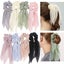Elegant Scarf Hair Ties For Women Girls Cute Bunny Ear Bow Scrunchies Carousel 1