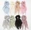 Elegant Scarf Hair Ties For Women Girls Cute Bunny Ear Bow Scrunchies Carousel 4