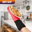 Oven Mitts Heat-resistant Baking Gloves With Quilted Liner For Kitchen Cooking Carousel 4