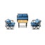 Compton Indoor- Covered Outdoor Sofa Set with Coffee Table, Blue Carousel 1