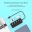 Usb Hub 0 With Independent Switch 4-port Usb Hub With Led-black Carousel 4