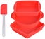 3 Pack Silicone Baking Pans Set Non-stick Cake Pan Bread/toast Pan Oil Brush S Carousel 3