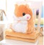 3 In 1 Cute Light Brown Plush Hamster Throw Pillow And Folding Air Conditionin Carousel 3