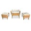 IDIYA DOVER INDOOR/ COVERED OUTDOOR SOFA SET WITH ONE COFFEE TABLE,CREAM Carousel 1