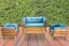Dover Indoor- Covered Outdoor Sofa Set with One Coffee Table, Light Blue Carousel 1