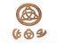 Celtic Knot Wood Board Witch Altar Tray Wall Art Sacred Geometry Pentagram Carousel 3