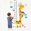NEW Large Giraffe Wall Sticker Decal Removable Baby Kids Height Chart Carousel 3