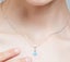 Silver Crystal Opal Necklace "Greer" (Blue) Carousel 4
