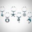 Wine Charms Set of 6 - Nautical Carousel 1