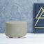 NZ LOCAL STOCK-Grey Fabric Ottoman Round Wooden Leg Foot Stool Carousel 11