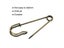 10 Large Safety Pins 2.9" Heavy Duty Blanket Pins Bulk Steel Spring Lock Pins Carousel 6