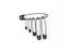 100pcs 22 28 38 45 54mm Safety Pins DIY Sewing Accessory Carousel 1
