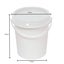 Kitchee 10x 1.2L Plastic Buckets + Lids - Food Grade Empty White Tub With Handle Carousel 2