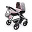 Bayer KD PRAM WITH HANDBAG - Pink & Grey Carousel 1