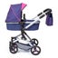 Bayer Neo Vario Combi Dolls Pram - Navy & Pink Carousel 2
