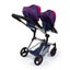 Bayer TWIN DOLLS PRAM Navy Carousel 4
