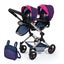 Bayer TWIN DOLLS PRAM Navy Carousel 7