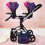 Bayer TWIN DOLLS PRAM Navy Carousel 9