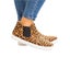 Stylish Women Autumn Leopard Round Toe Slip On Faux Leather Ankle Boots Shoes... Carousel 2