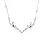 925 Sterling Silver Modern Necklace Deer Antlers "Velvet" Carousel 4
