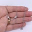 925 Sterling Silver Modern Necklace Deer Antlers "Velvet" Carousel 2