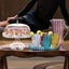 Guzzini Dolcevita 31cm Cake Tray Storage Display Container w Dome Lid Turquoise Carousel 3