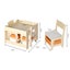 Kids Table and Chairs Set Storage Box Toys Play Desk Wooden Study Carousel 3