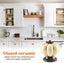 7pcs Ceramic Drawer Knob with Bronze Lined Pumpkin Shape, White Carousel 6