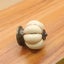 7pcs Ceramic Drawer Knob with Bronze Lined Pumpkin Shape, White Carousel 3