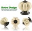 7pcs Ceramic Drawer Knob with Bronze Lined Pumpkin Shape, White Carousel 4