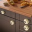 7pcs Ceramic Drawer Knob with Bronze Lined Pumpkin Shape, White Carousel 8