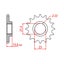 MTX 577 Steel Front Sprocket #520 Carousel 1