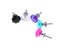 24mm Diamond Crystal Cabinet Door Furniture Knobs Transparent Mini Carousel 5