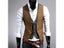 Mens Suit Vest Slim Casual Business Groomman Wedding Oversized Vests Carousel 3