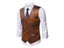 Vintage Imitation Leather Single-breasted Men Casual Vests Jacket Autumn New Carousel 3