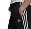Womens Adidas Essentials French Terry Logo 3-Stripes Pants Black/ White Carousel 6